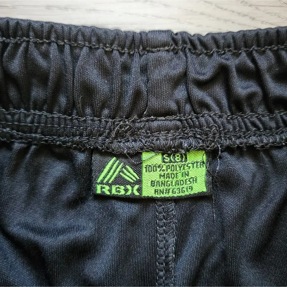 RBX Boy's Athletic Activewear Casual Everyday Pull On Black Shorts Small S 8